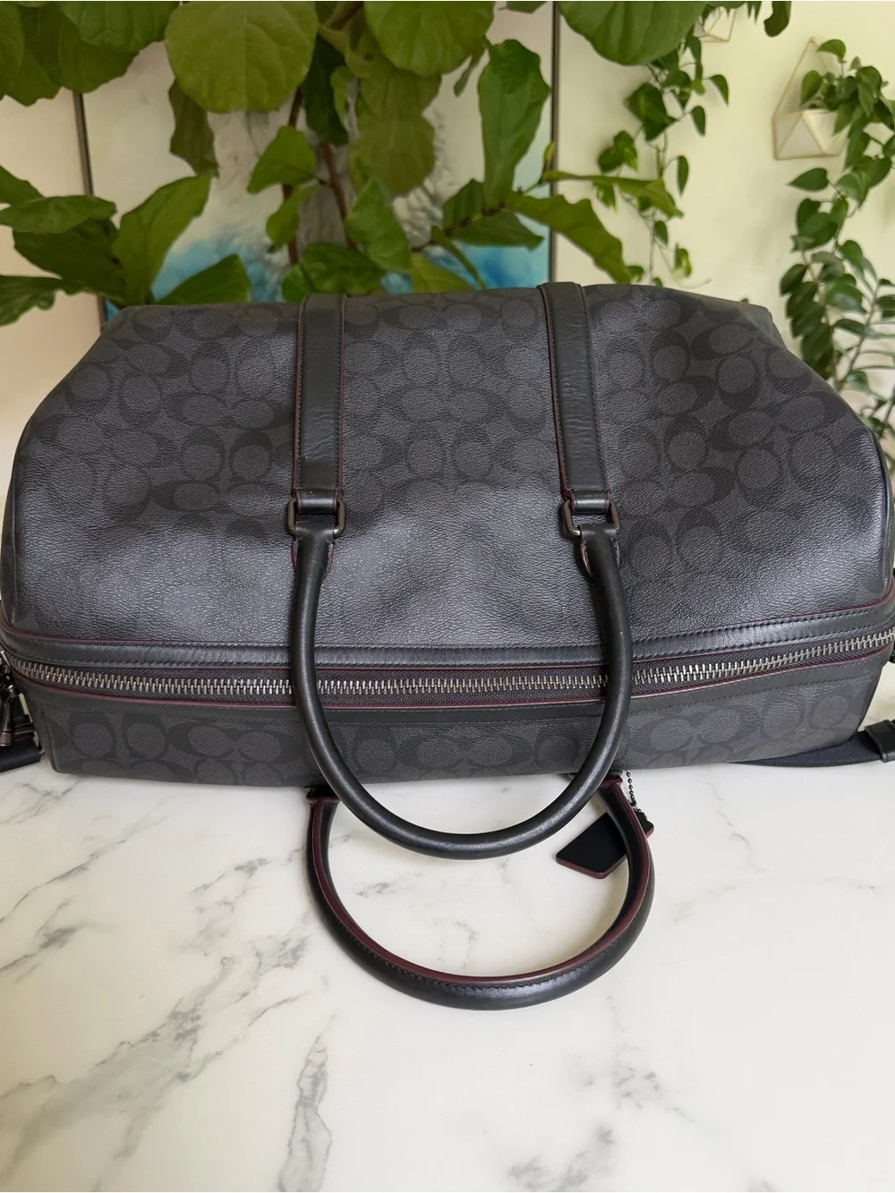 Coach Trekker Medium Carry-On Weekender Duffle In Signature Canvas F84216 Black